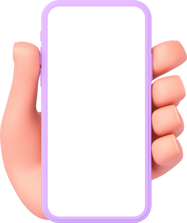 Hand Holding a Mobile Phone